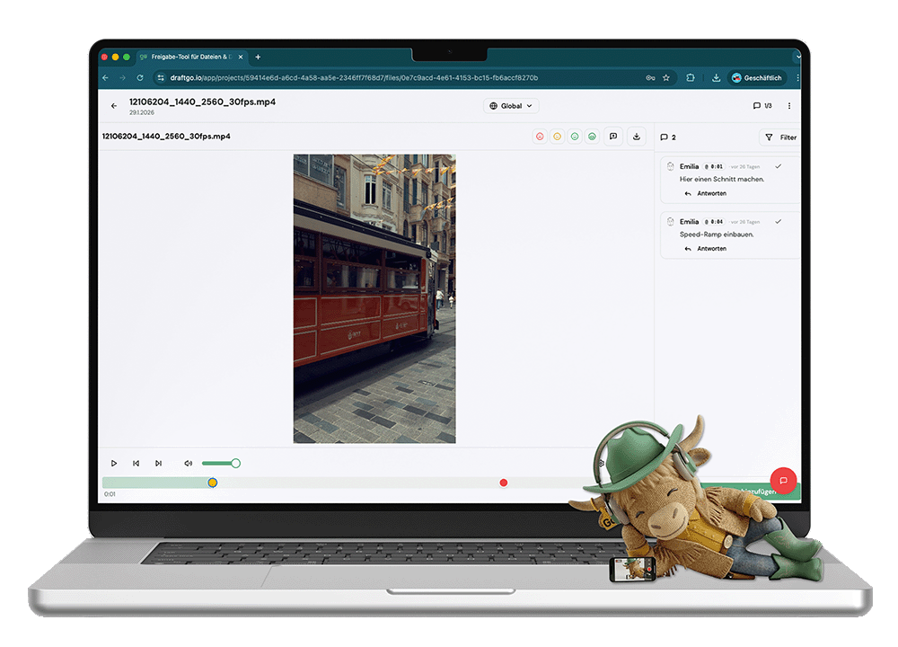 draftgo Review für alle Dateitypen – Video, PDF, Bild und Design