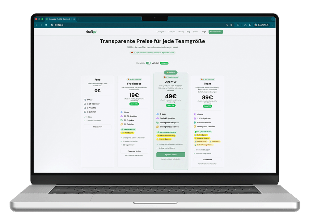 draftgo – fairer Pauschalpreis statt Seat-Modell